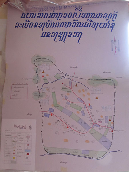 Photo of UXO hand drawn map.